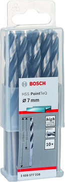 Bosch DIN 338 HSS PointTeQ Metal Drill Bits 7 x 69 x 109 mm (10pcs) (2608577238)