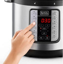 Black & Decker PCP1000-B5 6L Pressure Cooker, Stainless Steel – 1000W