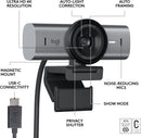 Logitech MX Brio Ultra HD 4K Streaming Webcam, 1080p at 60 FPS, USB-C, Webcam Cover With Free Adobe Creative Cloud Subscription (960-001559)