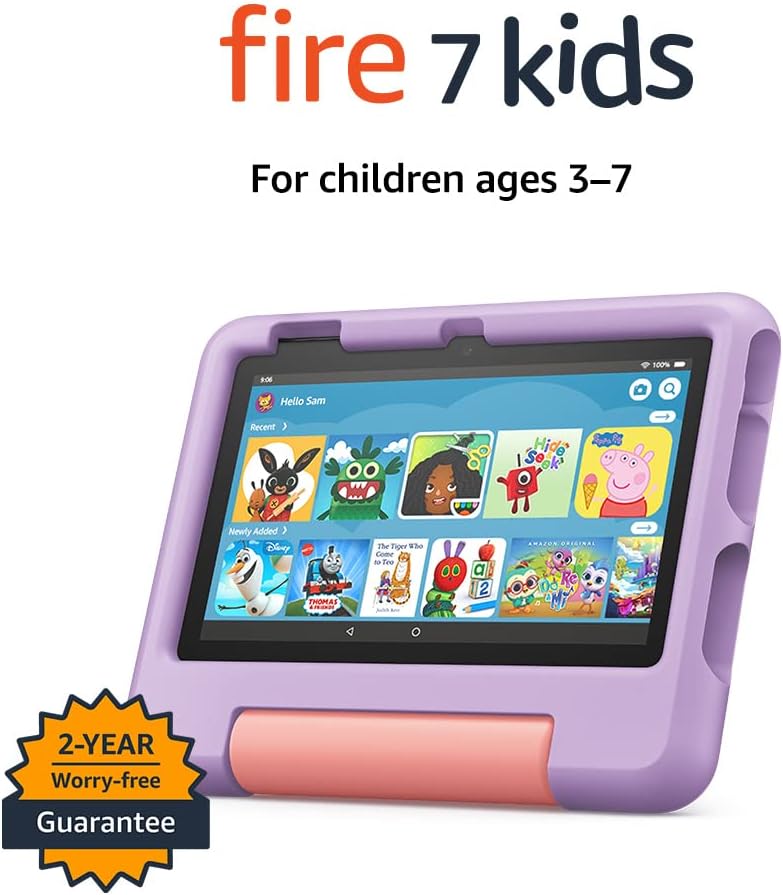 Amazon Fire 7 Kids tablet, ages 3-7. 7" kids tablet on Amazon -