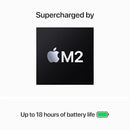 Apple MacBook Air M2 MQKP3LL/A chip 8 core CPU 10 core GPU, 8GB RAM, 256GB SSD, 15..3" Inch
