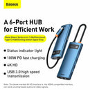 Baseus Metal Gleam Series 8-in-1 Multifunctional Type-C HUB Docking Station