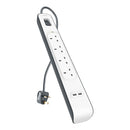 Belkin BSV401AF2M 2.4 Amp USB Charger 4-outlet Surge Protection Strip