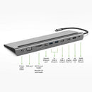 Belkin INC004btSGY  USB-C Hub, 11-in-1 MultiPort Adapter Dock