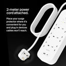 Belkin SRB002ar2M 6-Outlet Surge Protector Power Strip,18W, USB A + C