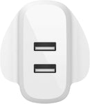 Belkin WCB002MYWH Boost Charge Dual USB-A Wall Charger 24W
