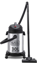 Black & Decker WV1450-B5 Vacuum Cleaner, 1610W 30L Wet and Dry Stainless Steel