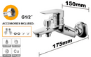 INGCO HSLBM31001 Single Lever Bath & Shower Mixer – Wall-Mounted Chrome Bathroom Tap