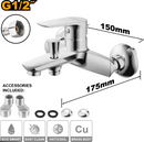 INGCO HSLBM31001 Single Lever Bath & Shower Mixer – Wall-Mounted Chrome Bathroom Tap
