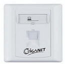 Giganet 1-port Single-Gang Shuttered Keystone Faceplate (GN-FP-01)