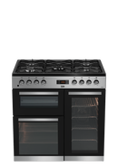 Beko KDVF90X 5-burners 90cm Freestanding Fan Heating No Grill Gas Cooker