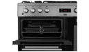 Beko KDVF90X 5-burners 90cm Freestanding Fan Heating No Grill Gas Cooker