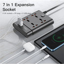 YESIDO MC11 2650W Power Strip 4 UK Sockets + PD + 2 USB Ports Multifunction Power Socket