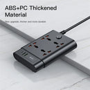 YESIDO MC11 2650W Power Strip 4 UK Sockets + PD + 2 USB Ports Multifunction Power Socket