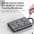 YESIDO MC11 2650W Power Strip 4 UK Sockets + PD + 2 USB Ports Multifunction Power Socket