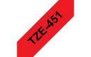 Brother TZe-451 Labelling Tape Cassette – Black on Red, 24mm wide