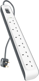 Belkin 6 Way 2 Meter Surge Protection Extension Cable (BSV603AF2M)