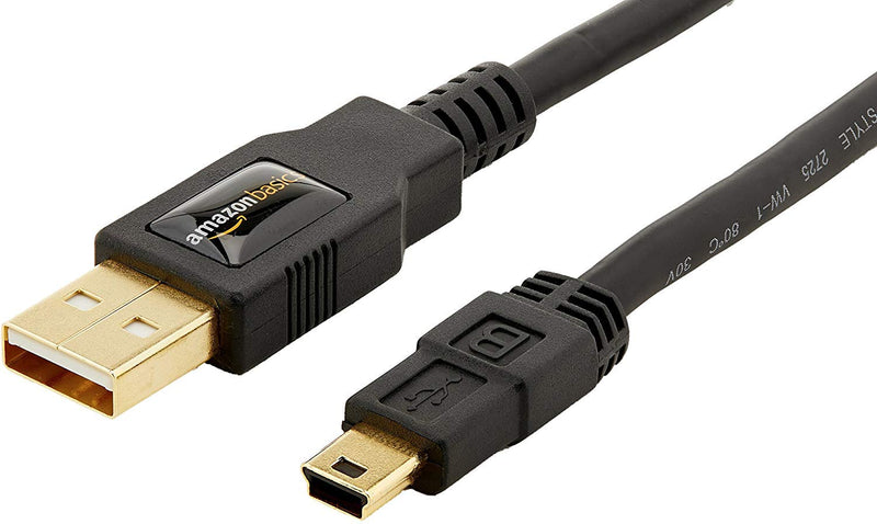 Amazon Basics USB 2.0 Cable - A-Male to Mini-B - 6 Feet (7GUK) (1.8 Meters)
