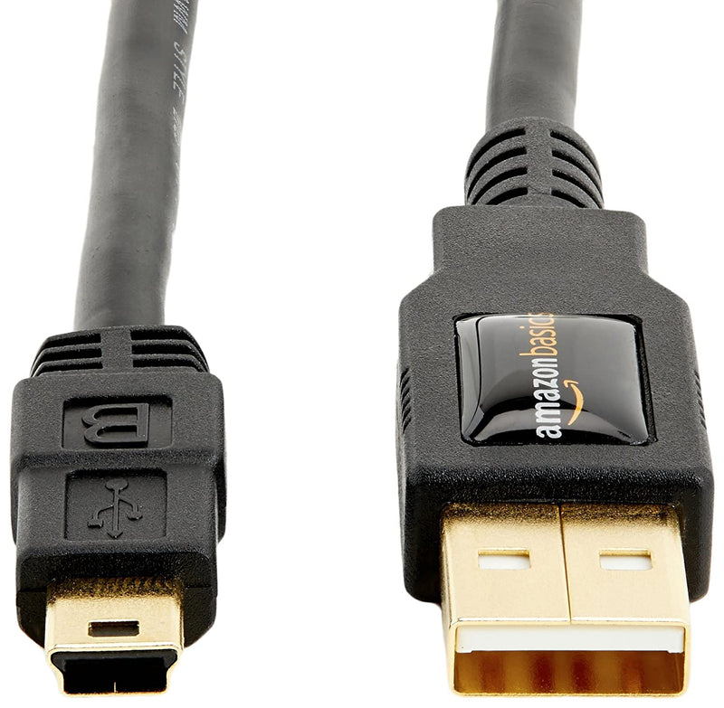 Amazon Basics USB 2.0 Cable - A-Male to Mini-B - 6 Feet (7GUK) (1.8 Meters)
