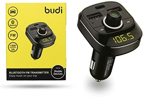 Budi Car Bluetooth FM Transmitter - Support TF Card playing , Stable connection
