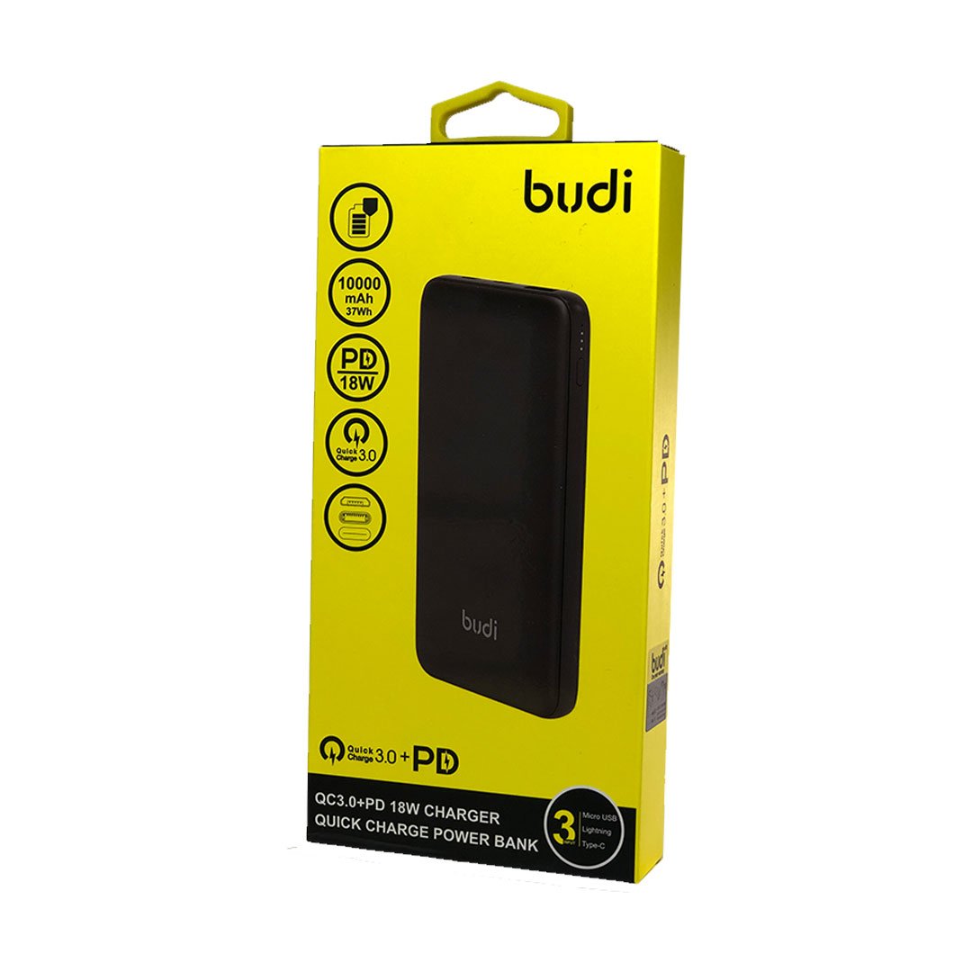 Budi Power Bank Wireless 10000mAh Con Ventose - PB099B - Ricarica Veloce 20W - 6