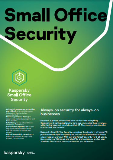 Kaspersky Small Office Security 6 users DVD (KL4541QXEFS