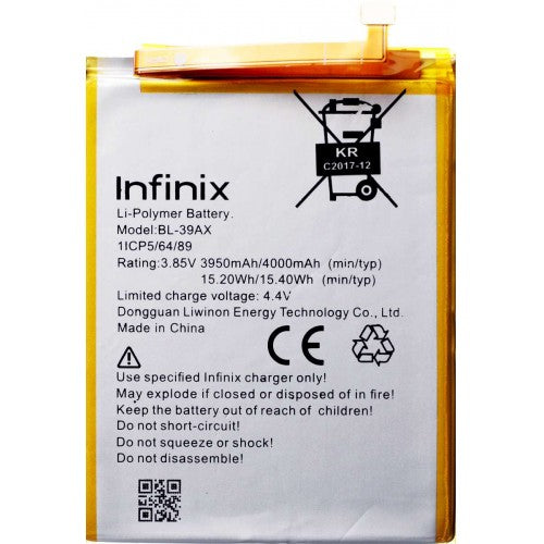 Infinix  Hot 4 (X556\X557) Smartphone Replacement Battery (BL-39AX)