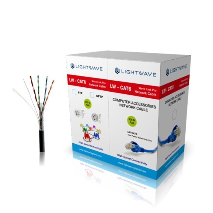 LightWave Cat 6 Ethernet FTP 305M Roll Network Cable