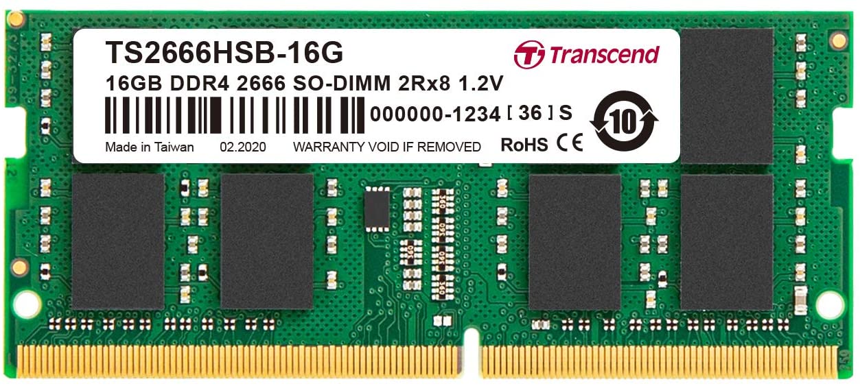 Transcend 16GB DDR4 2666MHz SO-DIMM TRANSCEND 16GB DDR5 5600MHz SO