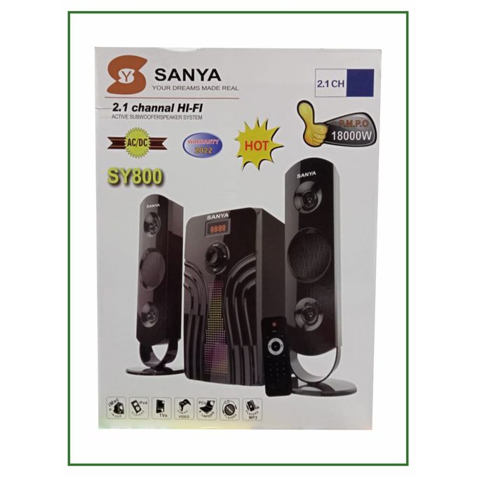 Sanya (SY800) 18000W PMPO Bluetooth Subwoofer Digital