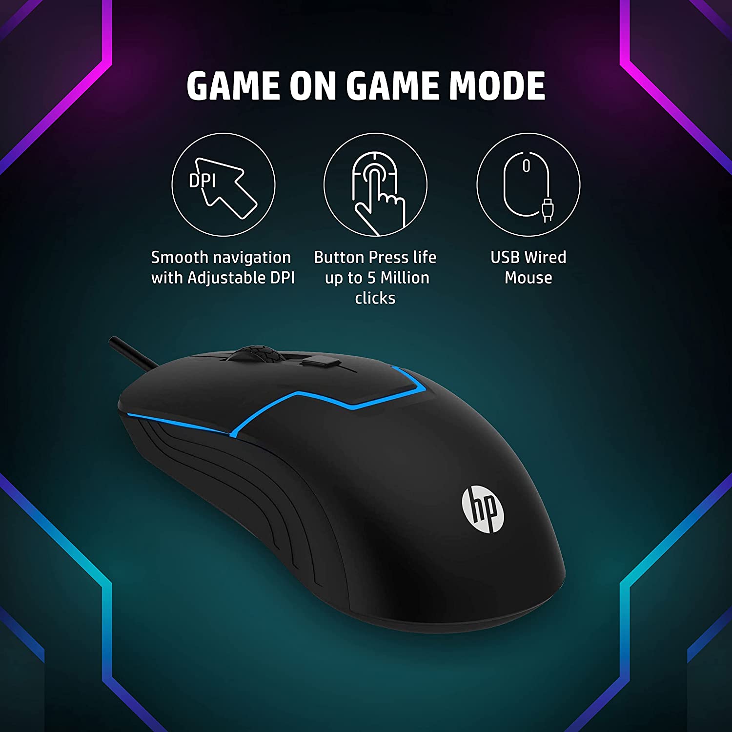 HP USB Gaming Mouse M100S Black 4QM87AA Digital Store Nairobi, Kenya