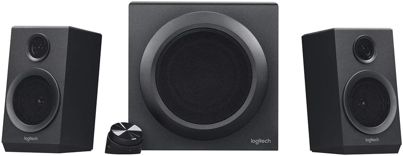 Logitech Z333 2.1 Multimedia Speaker System with Subwoofer, Rich Bold Sound, 80 Watts Peak Power, Strong Bass, Black - 980-001203