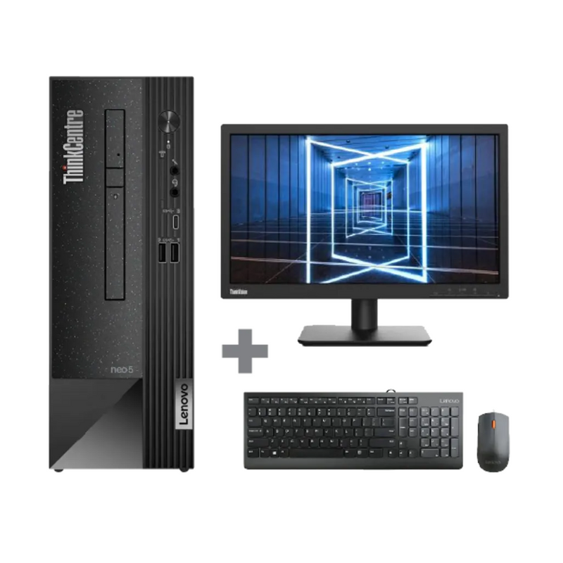 Lenovo ThinkCentre Neo 50T G3 PC Desktop Computer - Intel Core i3-12100 12th Gen, 4GB RAM, ITB HDD, DOS, 19.5" FHD Monitor (11SE00NKGP)