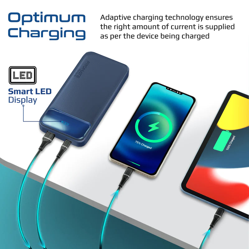 Promate 10000mAh Slim Power Bank (Navy)