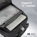 Promate 16 Inch SecureStorage Trolley bag for Laptop with Multiple Large Compartments (Mogul-TR)