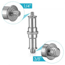 1/4" male to 3/8" male Light Stand Spigot Adapter
