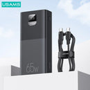 USAMS (USAM-AT 65W) Power Bank 30000mAh PD Quick Charge SCP FCP Powerbank