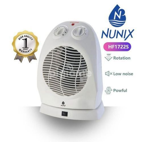 Nunix HF1722S Portable 2-in-1 Room Heater with Rotating Function