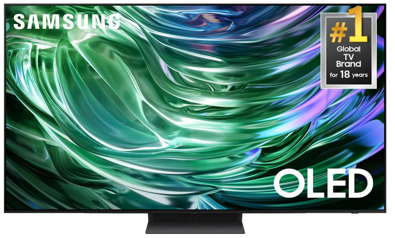 Samsung QN65S90DAU 65-Inch OLED 4K Smart TV - Dolby Atmos, 144Hz Motion Xcelerator, Real Depth Enhancer, AI Upscaling, 2024 Model