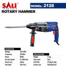 Sali 2128 850W Rotary Hammer Drill – Heavy-Duty SDS-Plus Concrete & Masonry Drilling Machine for Professional & DIY Use