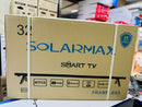 Solarmax 32-Inch LED Digital TV, Frameless Smart Bluetooth-Enabled Android TV, Netflix + YouTube, Wi-Fi Television