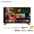 Solarmax 32-Inch LED Digital TV, Frameless Smart Bluetooth-Enabled Android TV, Netflix + YouTube, Wi-Fi Television