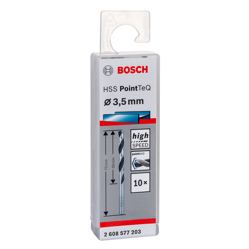 Bosch DIN 338 2608577203 HSS PointTeQ Drill Bits 3,5 x 39 x 70 mm (10pcs)