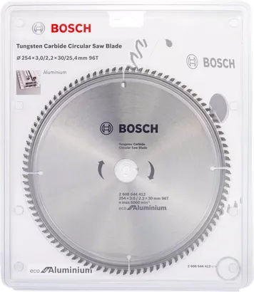 Bosch Circular Saw Blade Eco For Aluminum 254 ×3.0/2.2 × 30 96t (2608644412)