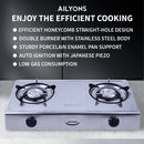 AILYONS GS017 Gas Cooker Double Burner Stainless Steel Table Top – Durable Stainless Steel, Fast Cooking &amp; Easy Cleaning