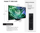 Samsung QN77S90DAE 77-Inch OLED 4K Smart TV - Dolby Atmos, 144Hz Motion Xcelerator, Real Depth Enhancer, AI Upscaling, 2024 Model
