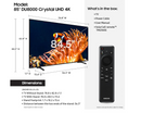 Samsung 85DU8000 85-Inch Crystal UHD 4K Smart TV - Motion Xcelerator 120Hz, Object Tracking Sound Lite, Gaming Hub, Alexa Built-in, 2024 Model