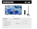 Samsung 85Q8FAAU 85-Inch QLED 4K UHD Smart TV - Q4 AI Processor, 100% Color Volume, AirSlim Design, 2025 Model
