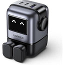 UGREEN XeNodR 65W 3‑Port GaN Fast Charger (UG‑25686) – Robot LED Display, USB‑A + 2 USB‑C, Compact & Safe 