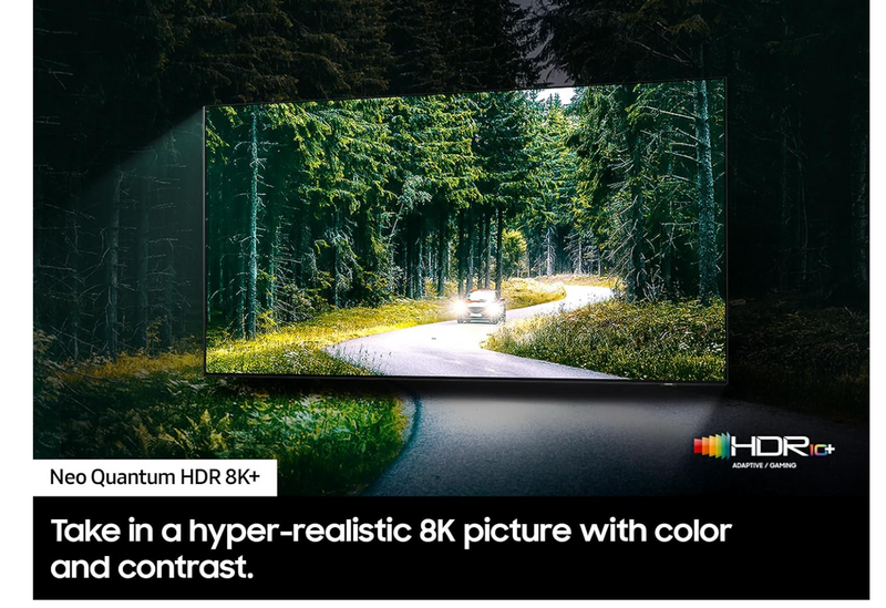 Samsung QA85QN800DU 85-Inch QLED 8K Mini LED Smart TV - Neo Quantum HDR, Dolby Atmos, 165Hz, AI Motion Enhancer, 2024 Model